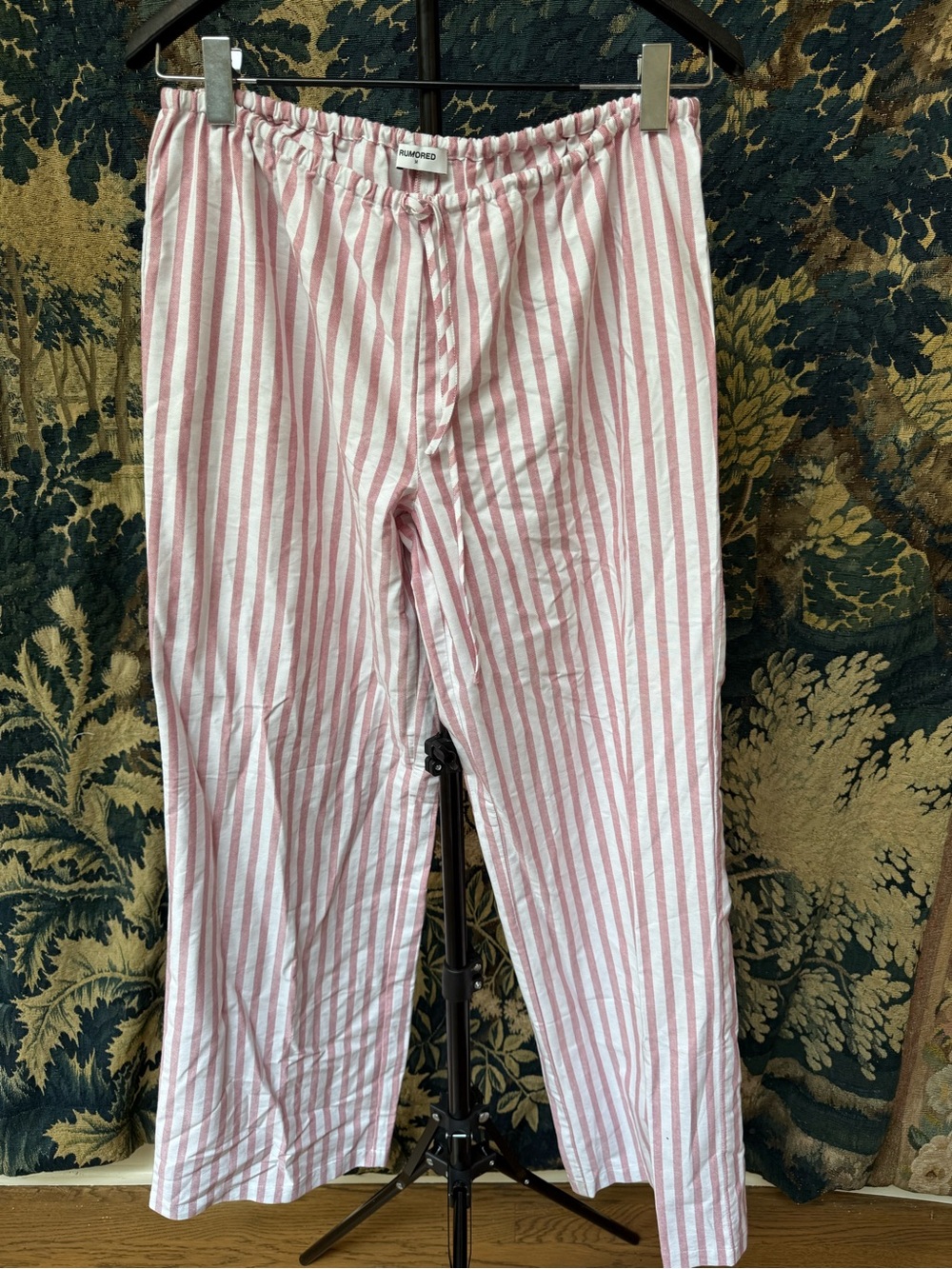 Rumored Pink and White Striped Drawstring Pants